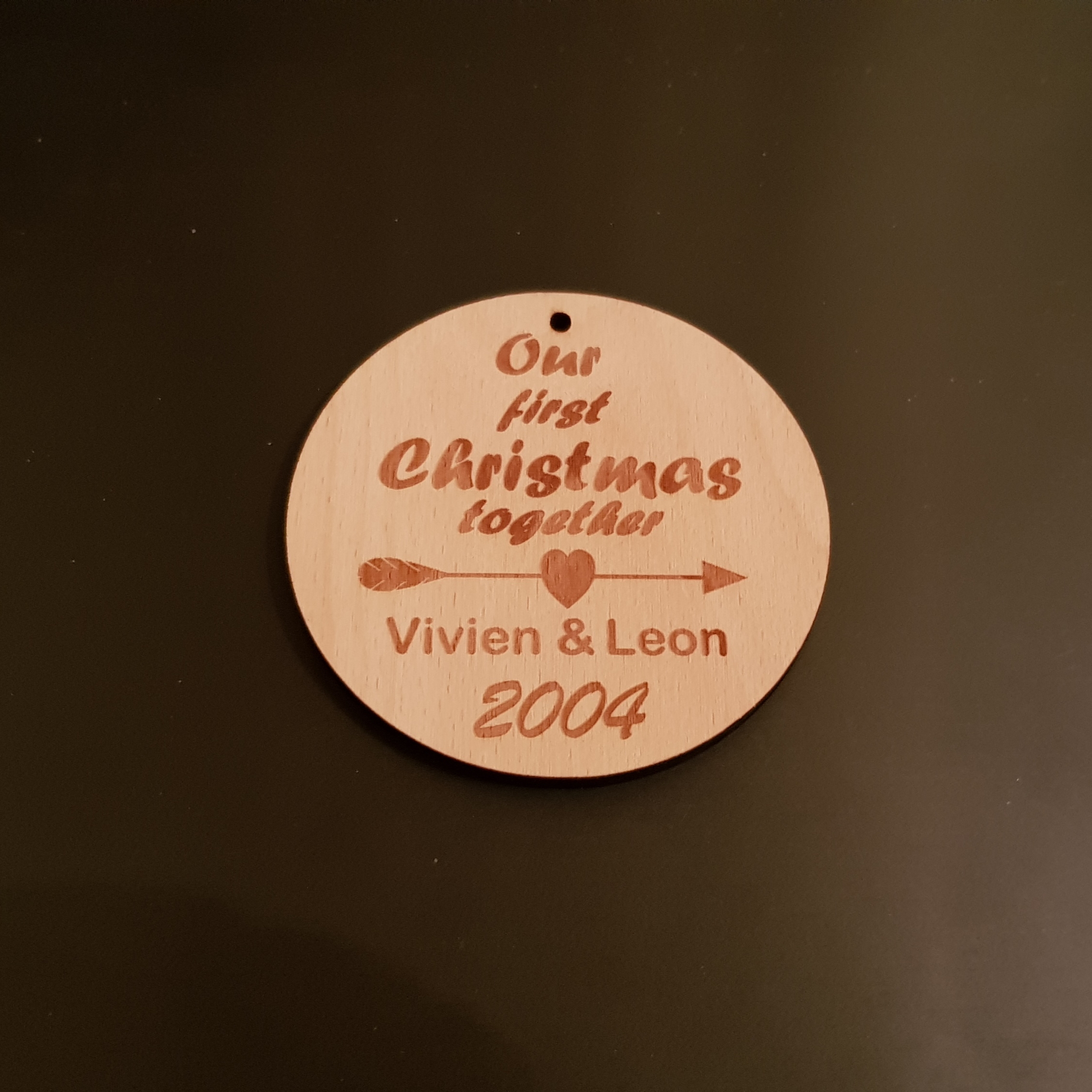 personalisierte Weihnachtskugel für Geschwister, Paare
