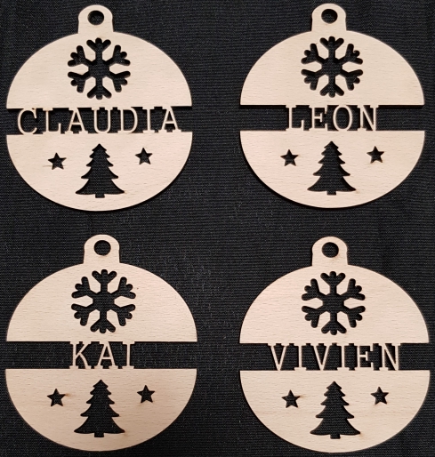 Personalisierte Weihnachtskugel