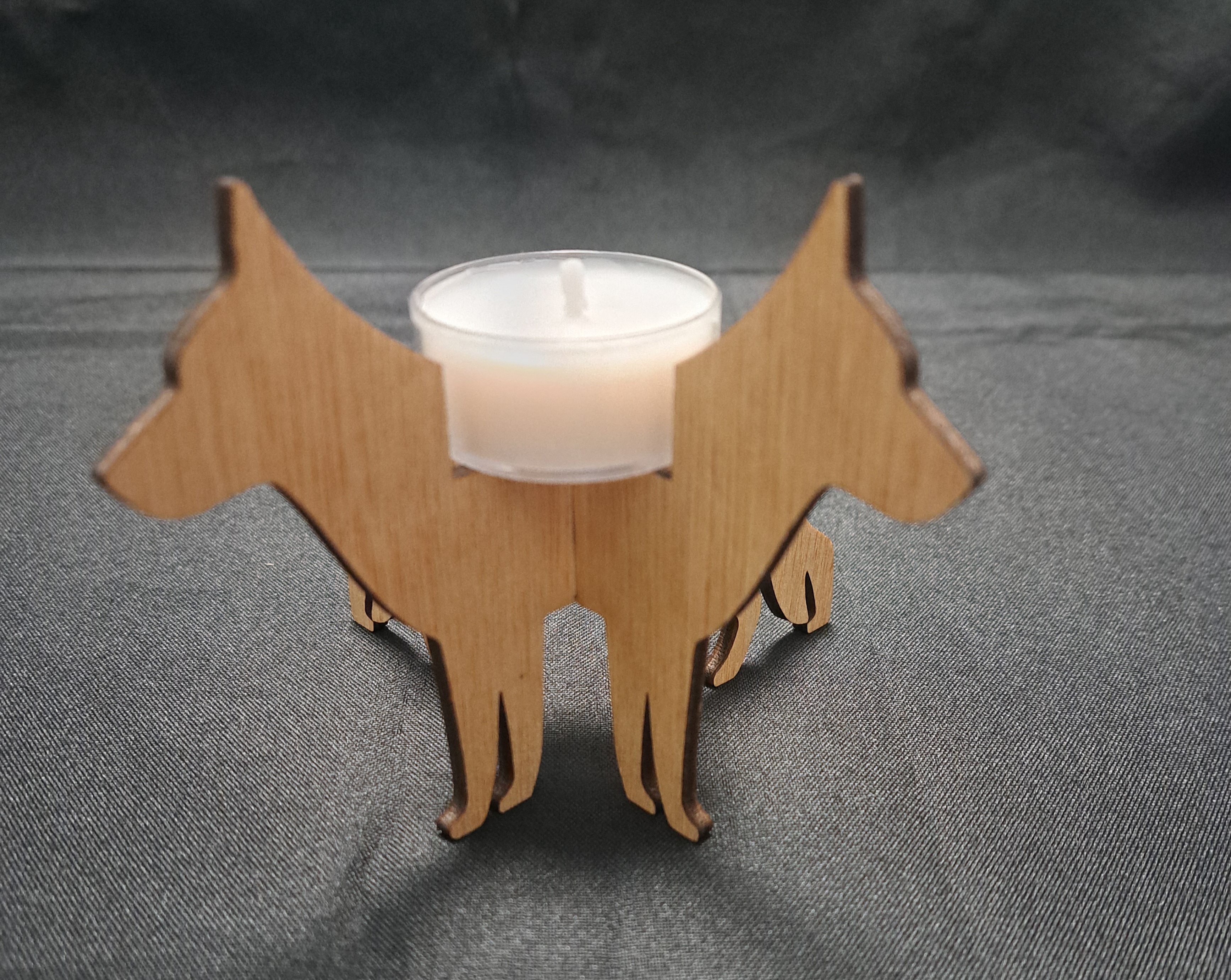Schäferhund Teelicht