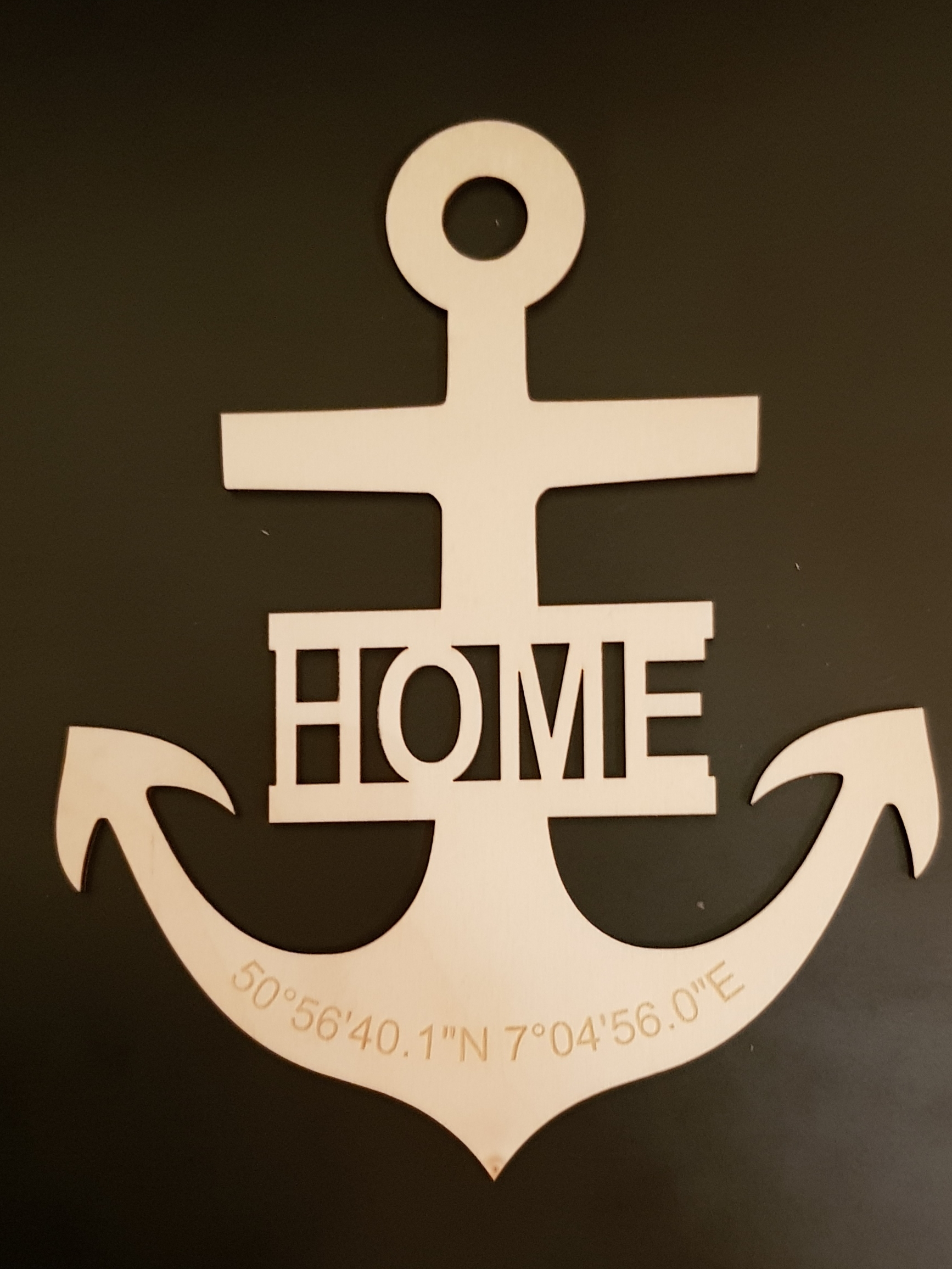 Anker  Home mit Koordinatengravur