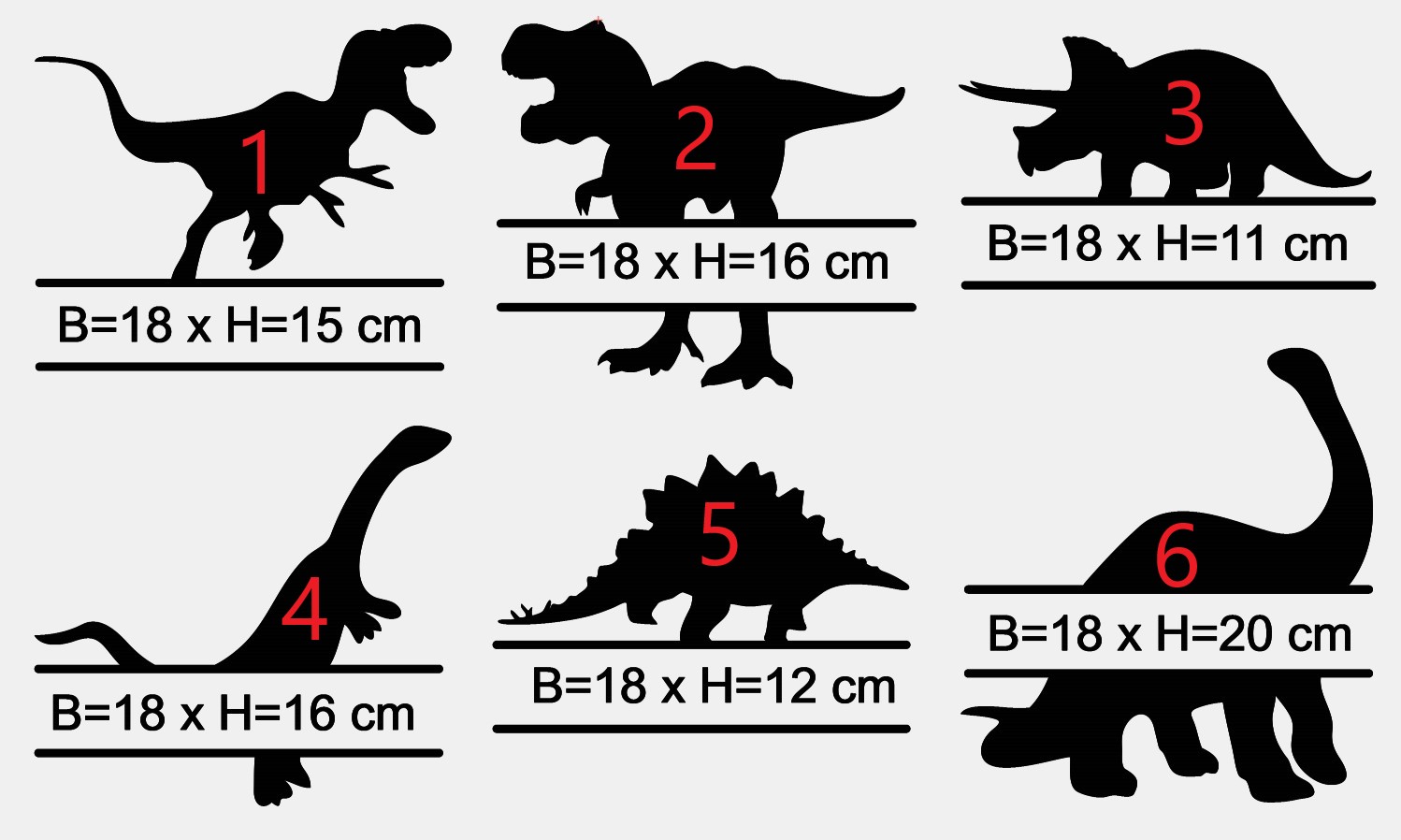 Dino Monogramm mit Nummern