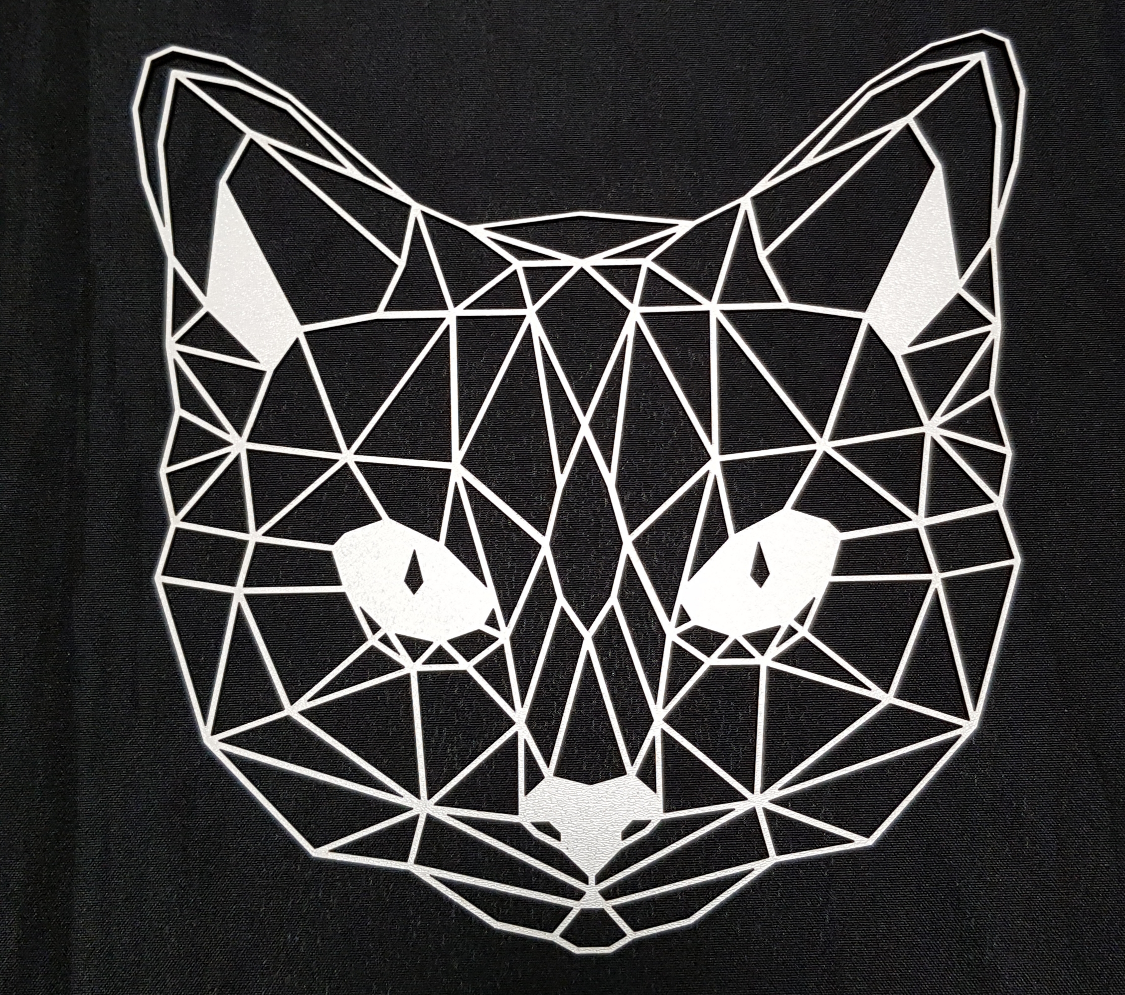 Katze geometrisch HDF weiß
